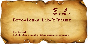 Borovicska Libériusz névjegykártya